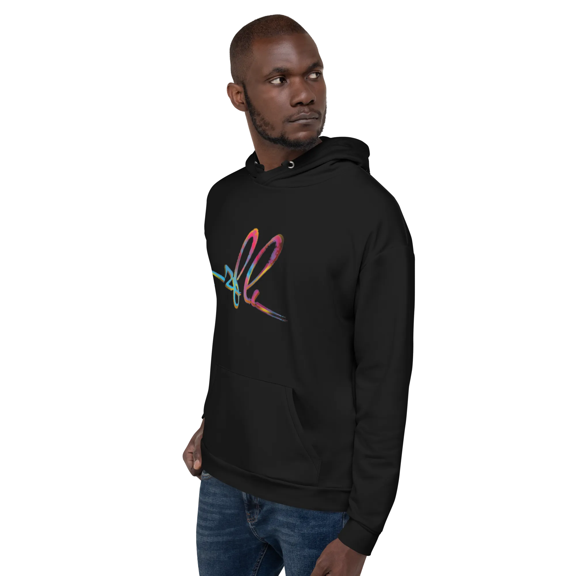 2 Fly Unisex Hoodie in Vibrant Print – Cozy Recycled Polyester with Brushed Fleece Interior