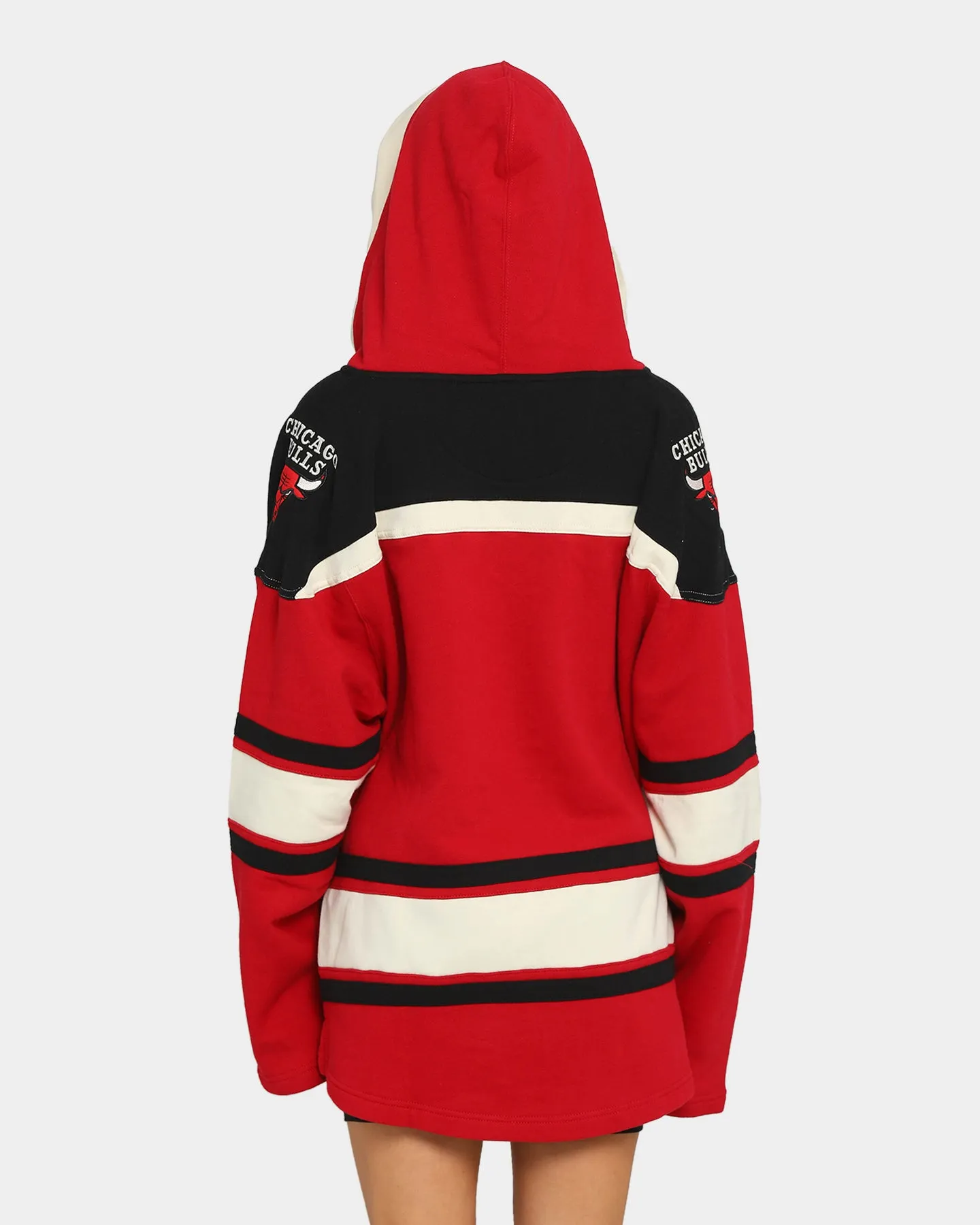 47 Brand Chicago Bulls Superior Lacer Hoodie Red