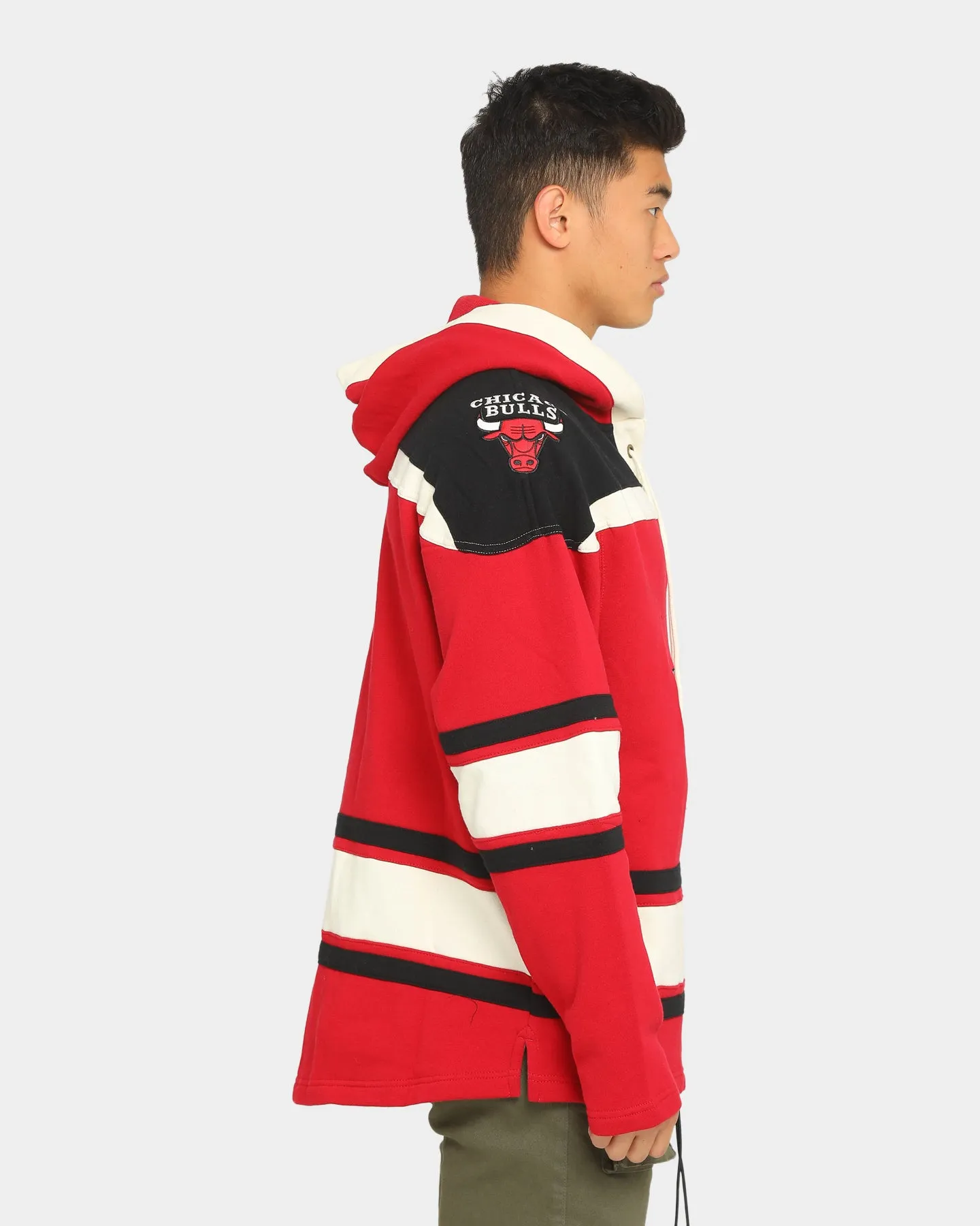 47 Brand Chicago Bulls Superior Lacer Hoodie Red