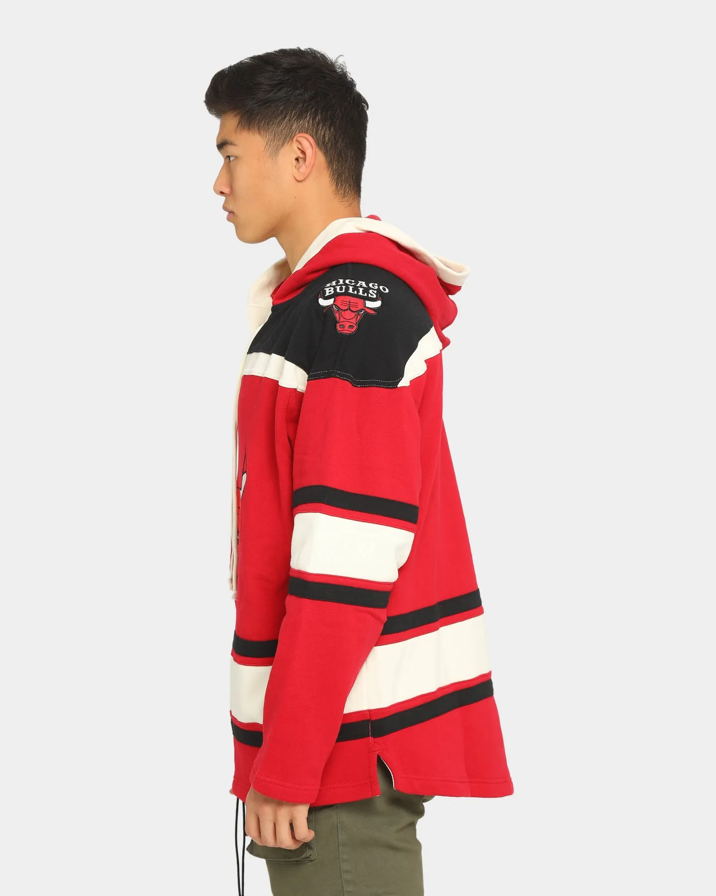 47 Brand Chicago Bulls Superior Lacer Hoodie Red