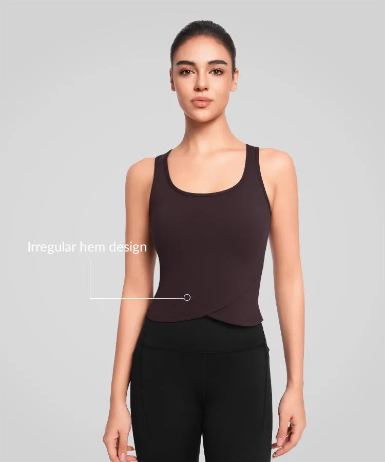 Anywhere Irregular Hem Fitted Short Yoga Tank | Women's Sports Tank