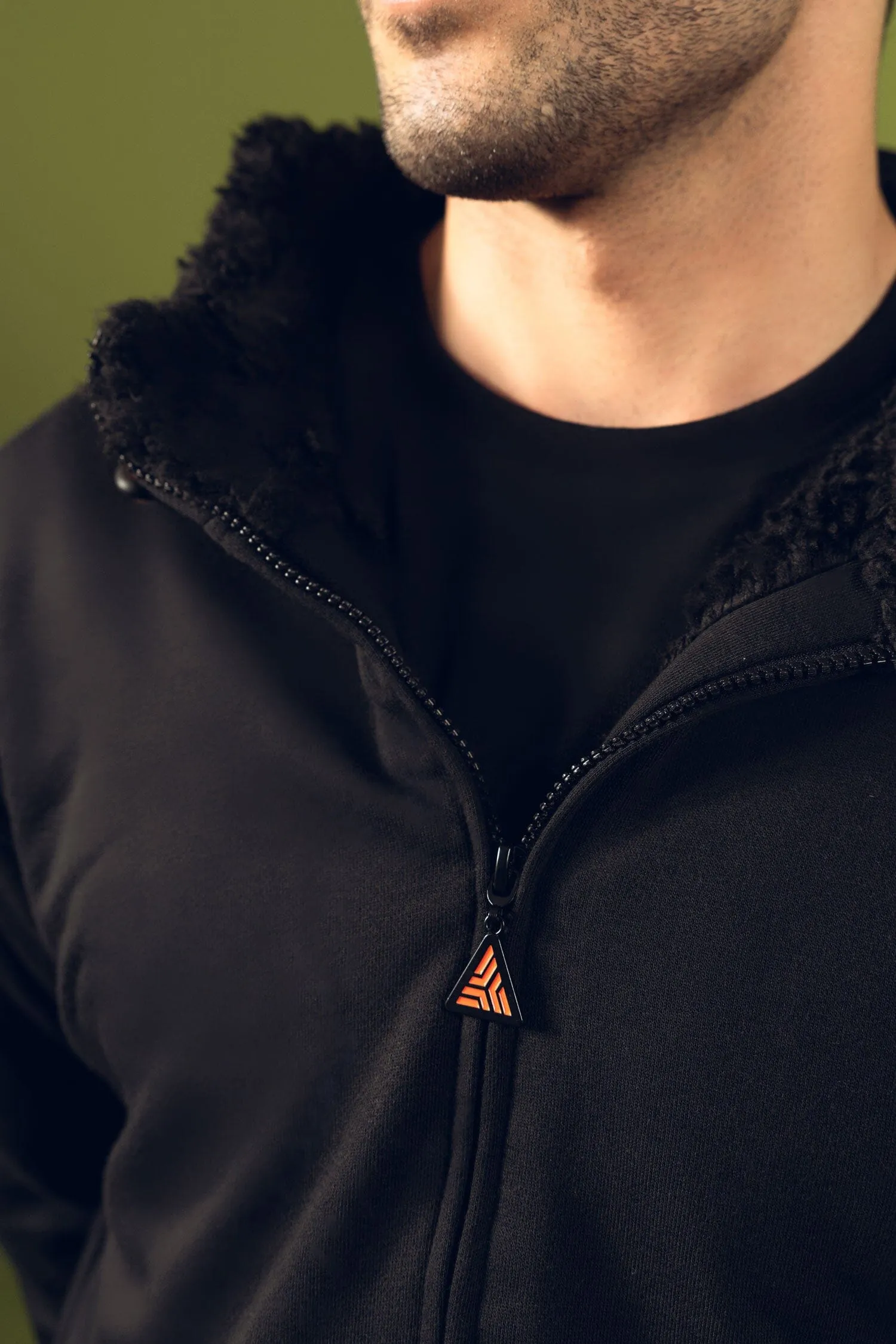 Axinite Men's AX19 Fleece Zipper Hoodie