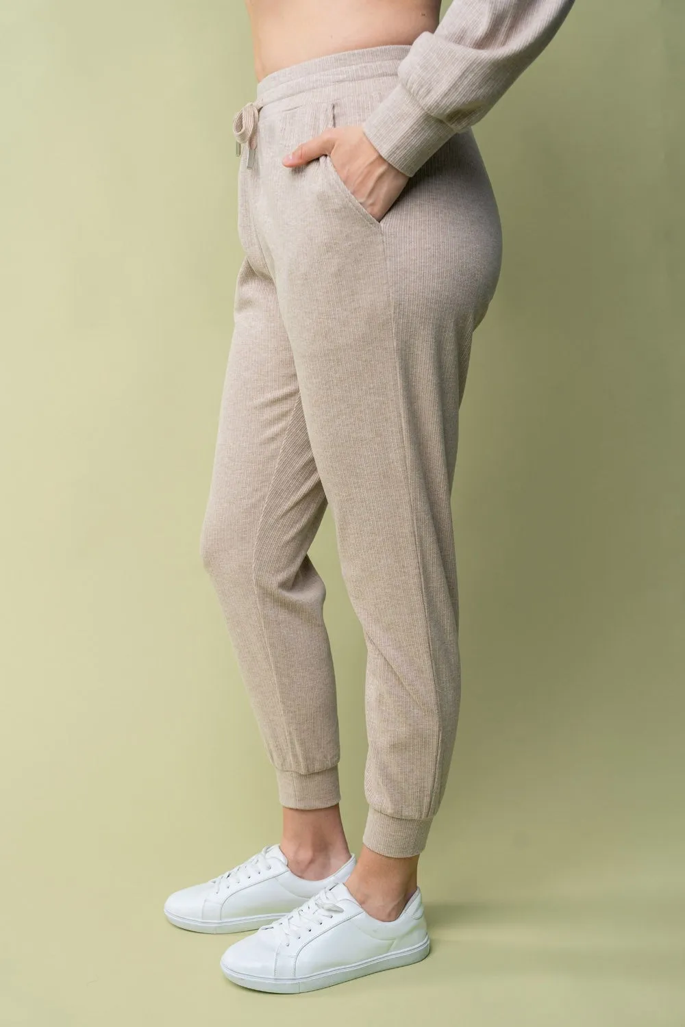 Beige Lightweight Joggers