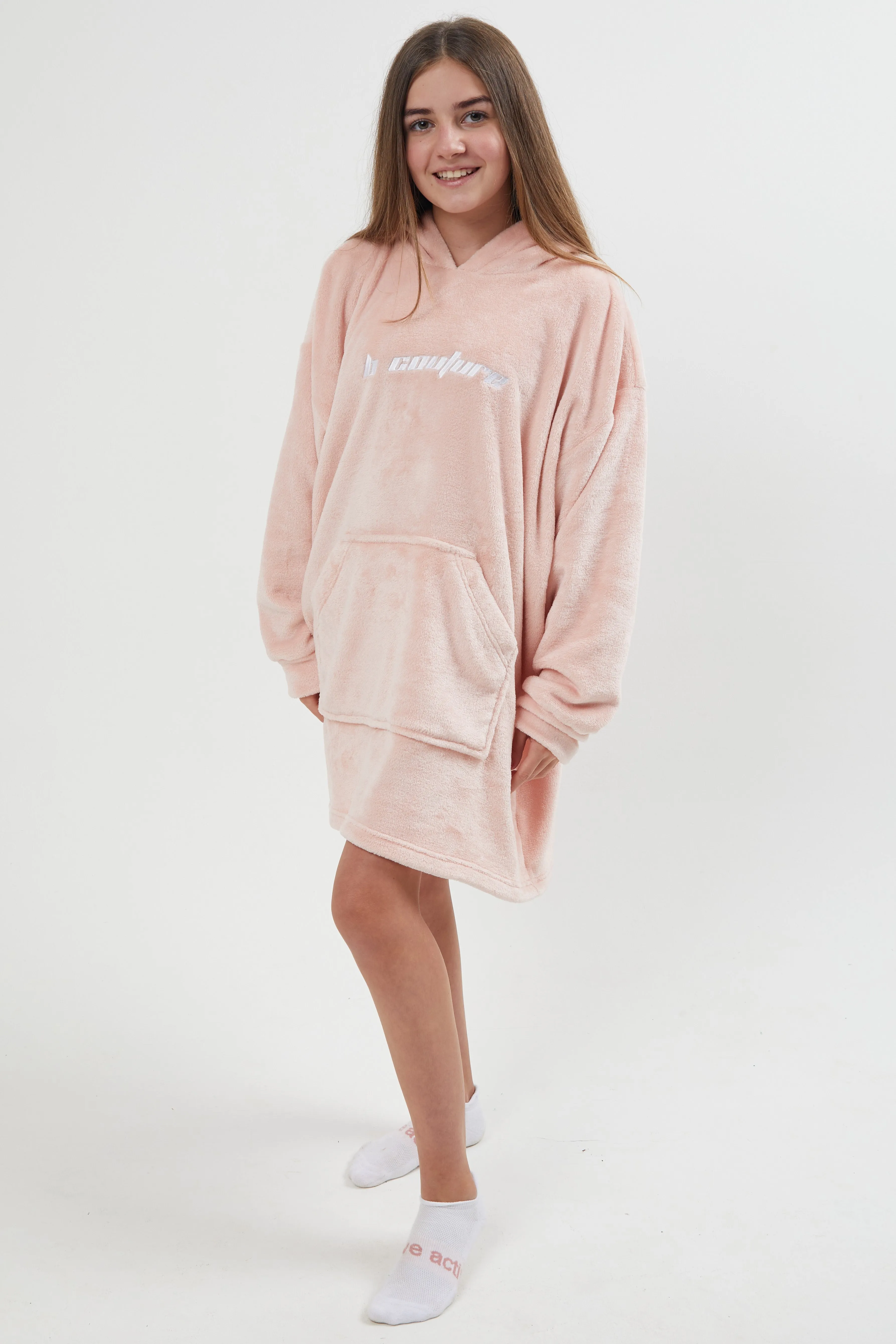 Bicknell Oversized Blanket Hoodie - Pink