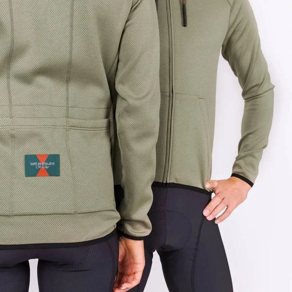 CAFE DU CYCLISTE Solenne Gravel Hoodie - Gunmetal Green