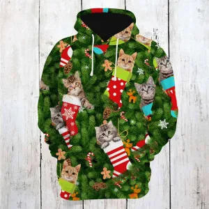 Cat Socks Christmas All Over Print 3D Hoodie For Men And Women, Best Gift For Cat lovers, Best Outfit Christmas