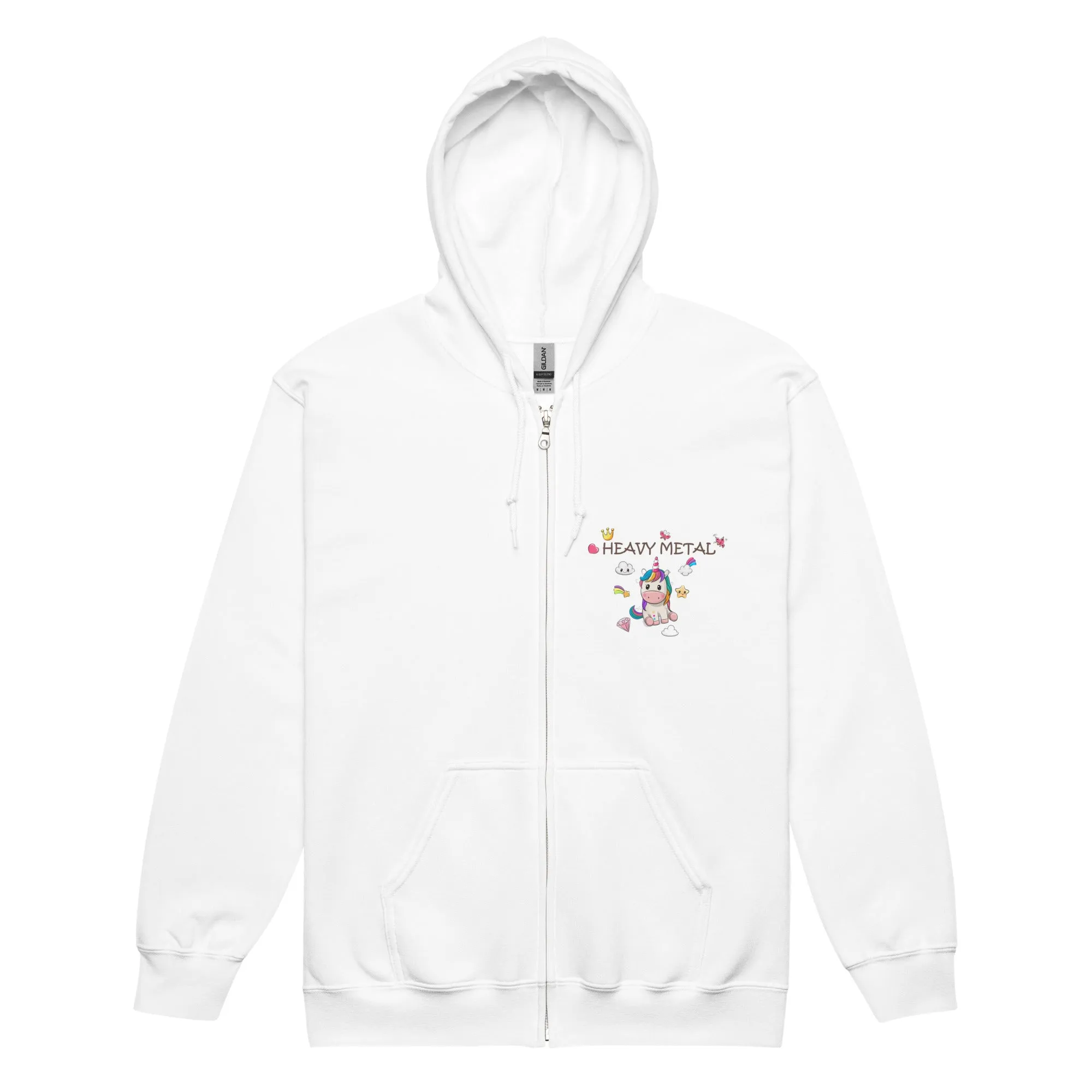 ChromoCo Unisex Heavy Metal Unicorn blend zip Hoodie: Blend of Fashion & Comfort