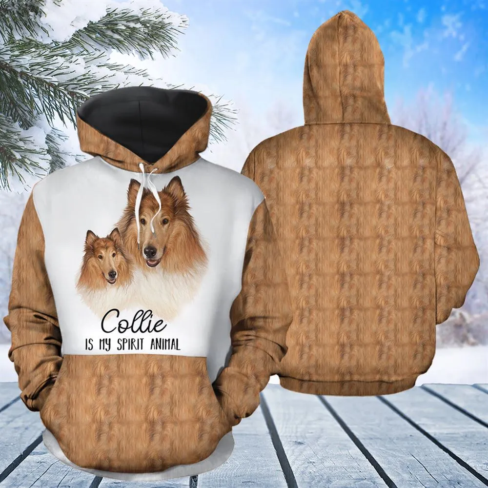 Collie My Spirit Animal All Over Print 3D Hoodie For Men And Women, Best Gift For Dog lovers, Best Outfit Christmas