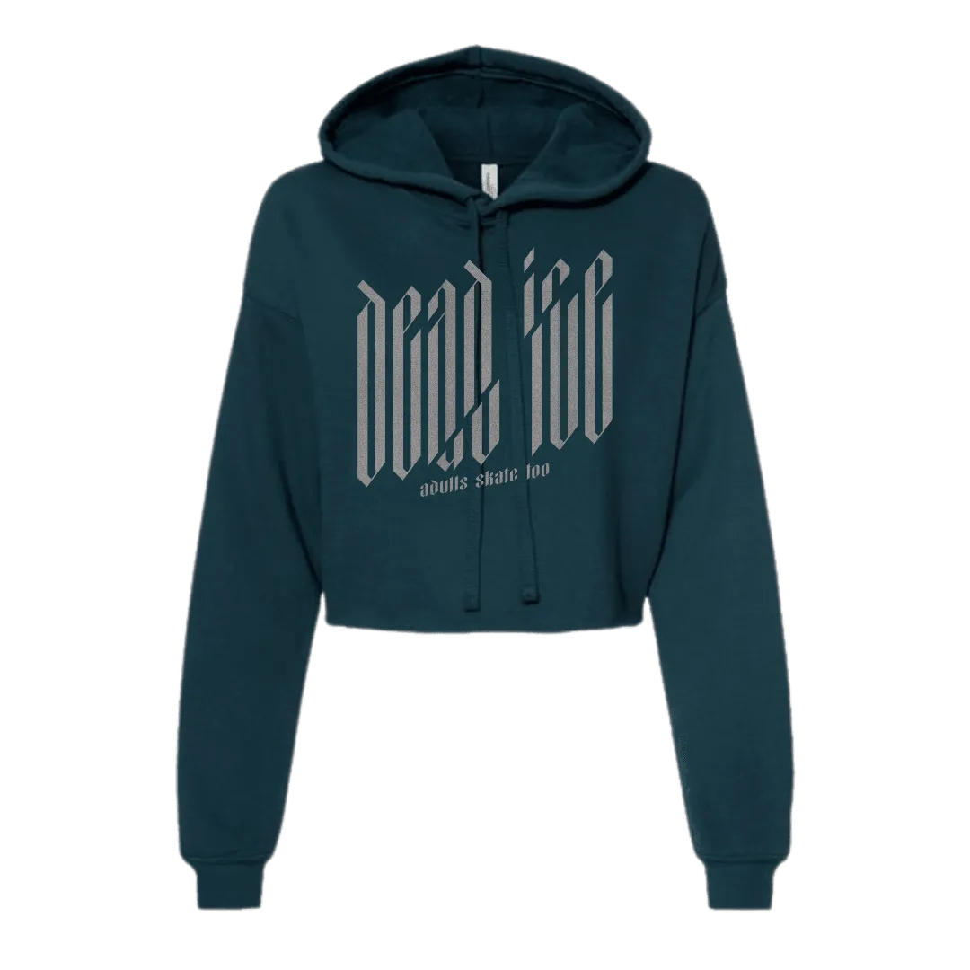 Dead Ice Women's Teal Hooded Crop - M, L