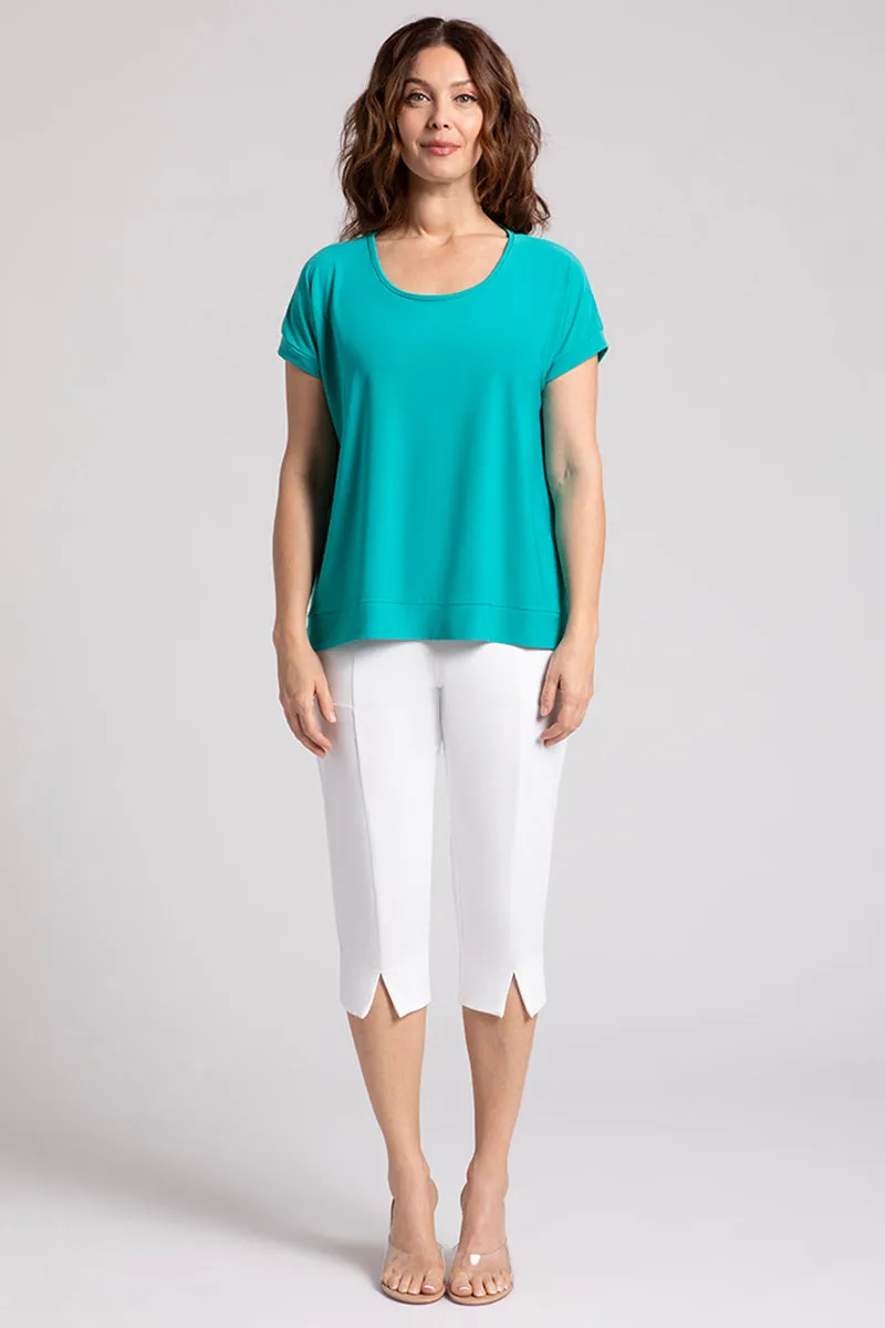 Dolman Scoop Neck Boxy Top | Gem