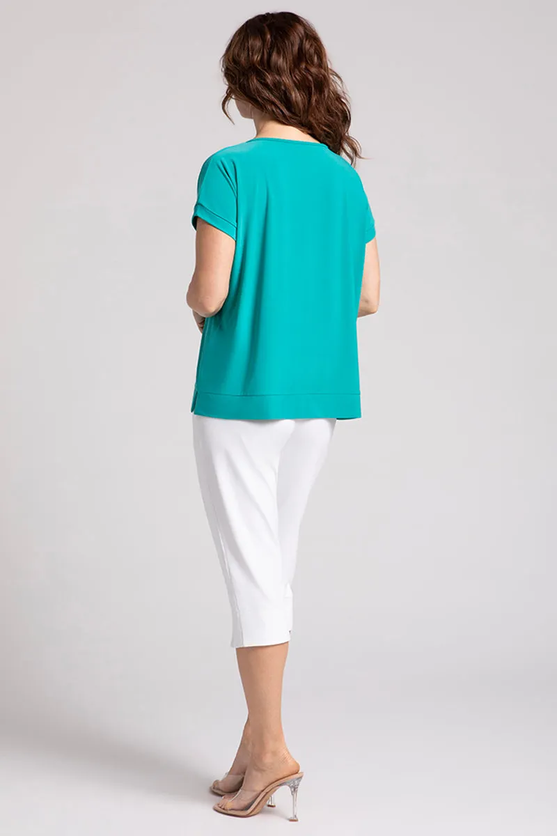 Dolman Scoop Neck Boxy Top | Gem