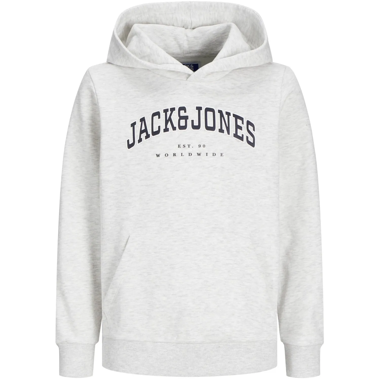 Jack & Jones Junior White Melange Caleb Varsity Sweat Hoodie Noos