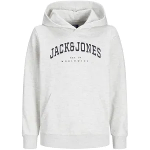 Jack & Jones Junior White Melange Caleb Varsity Sweat Hoodie Noos