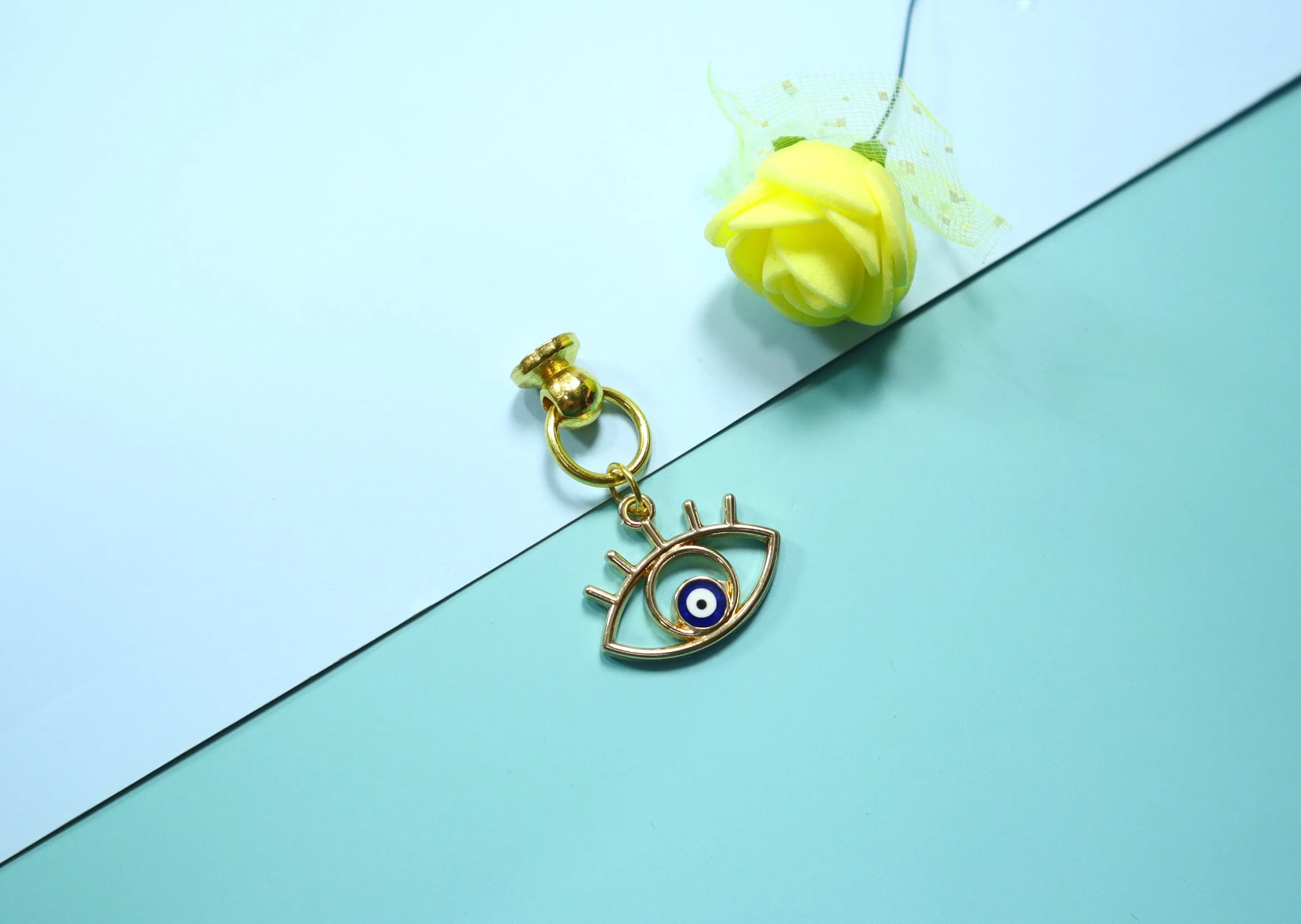 Kamule Evil Eye Pendant Watch Charm- Golden