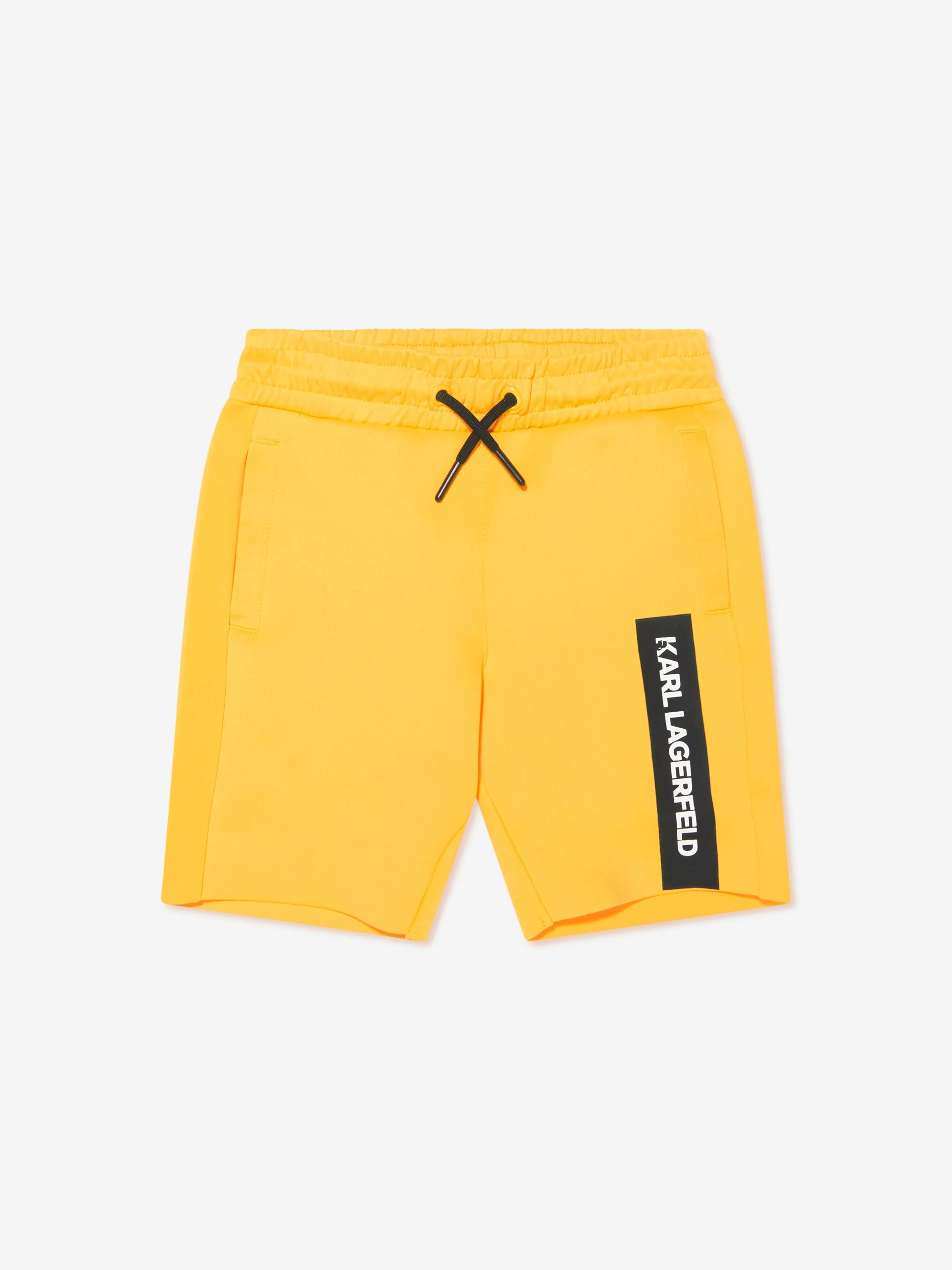 Karl Lagerfeld Boys Logo Bermuda Shorts in Yellow