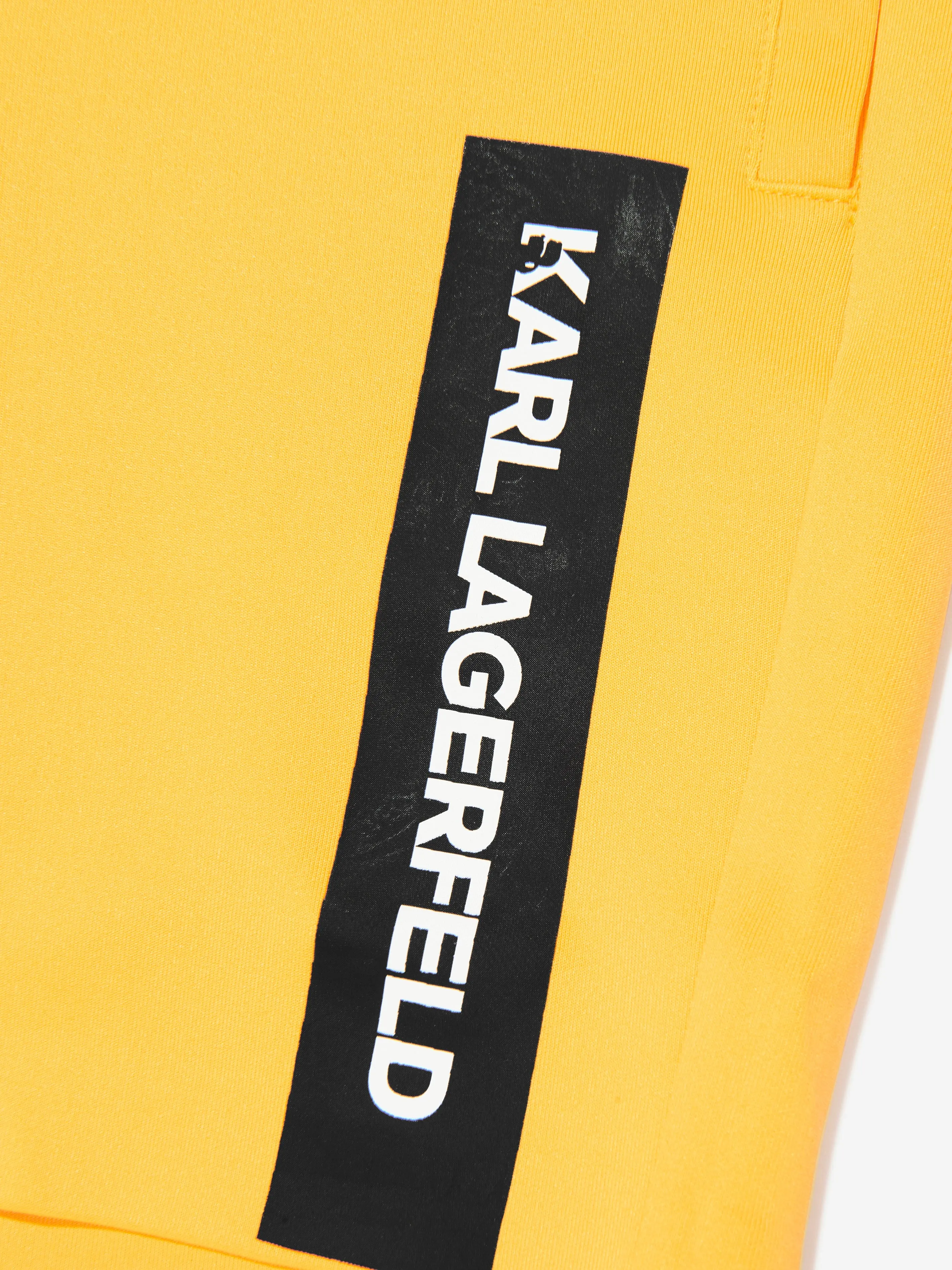 Karl Lagerfeld Boys Logo Bermuda Shorts in Yellow