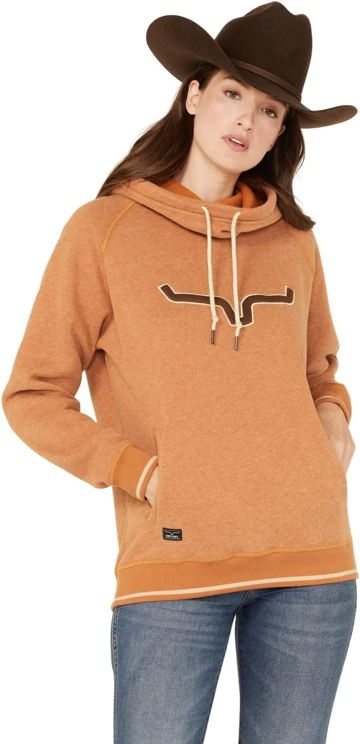 Kimes Ranch Women's Pull-Over Long Sleeve Hoodie with Cowl-Neck Two Scoops