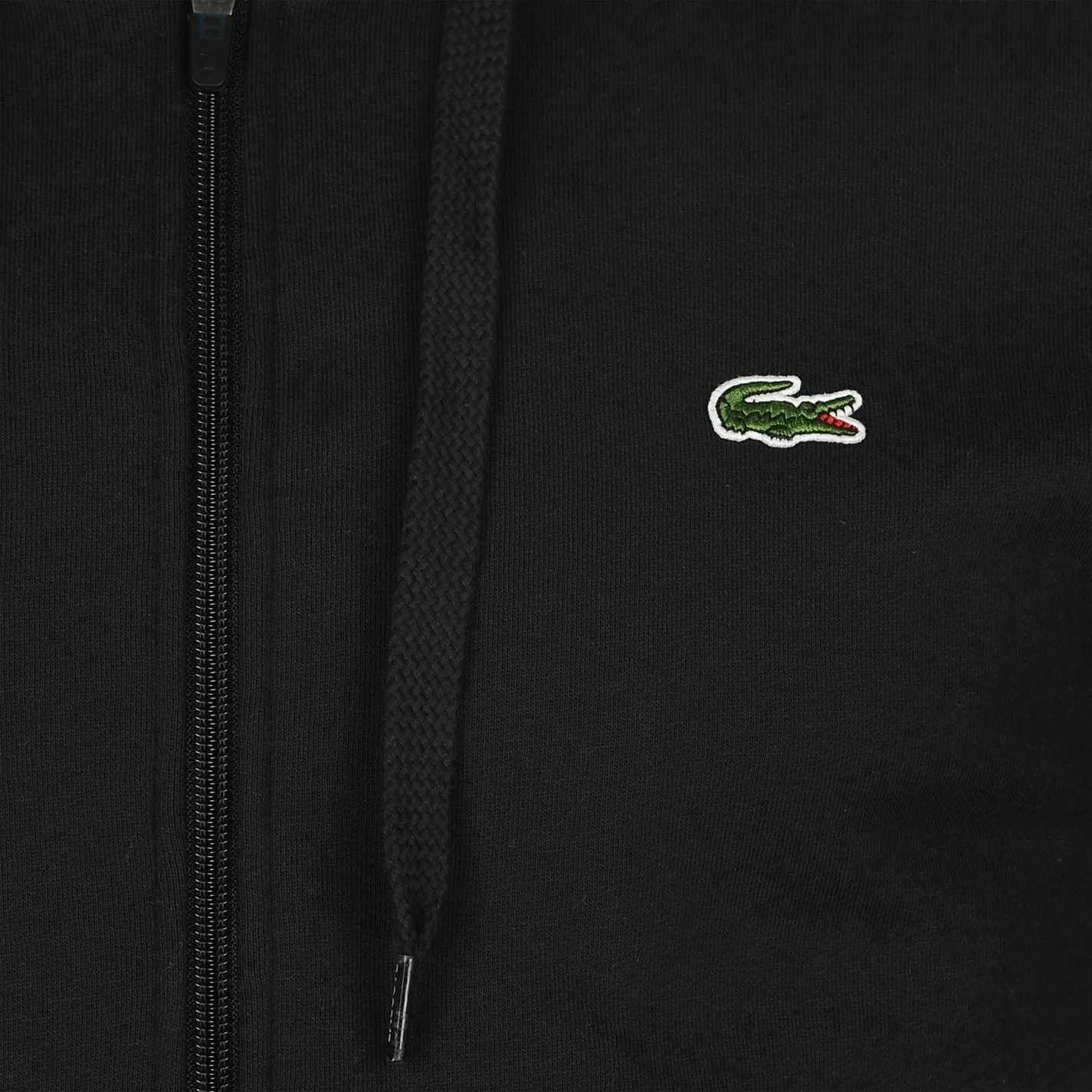 Lacoste Sport Men's Plain Full Zip Jacket Croc Drawstring Hood Grey Black Navy