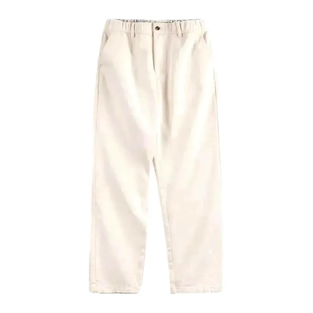 Mid rise stylish men's jean chinos