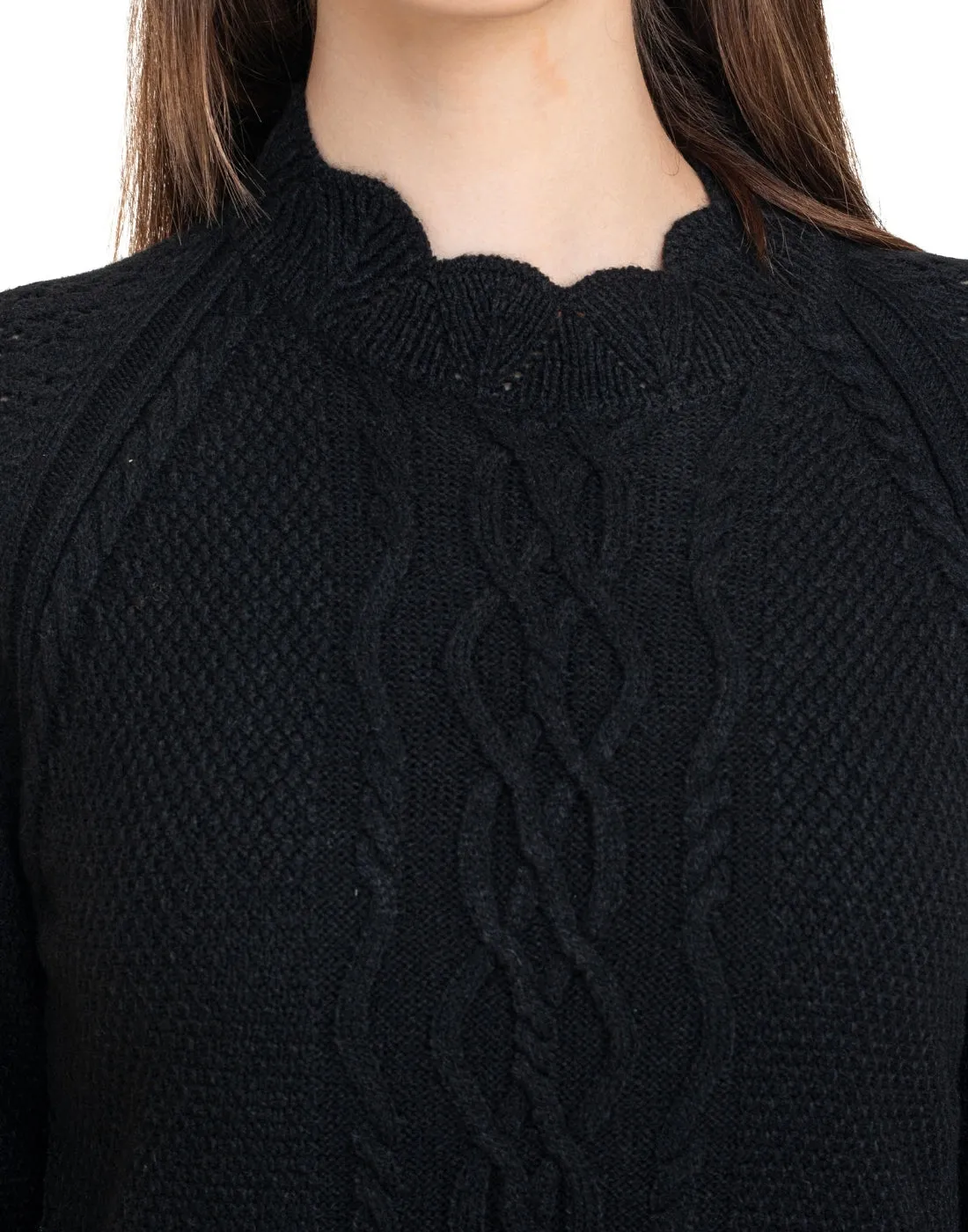 Moda Elementi Knitted sweaters pullover styles Black