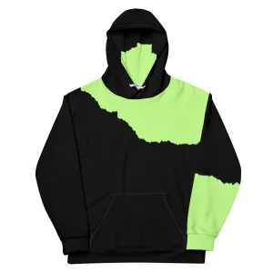 Neon green Black Hoodie.