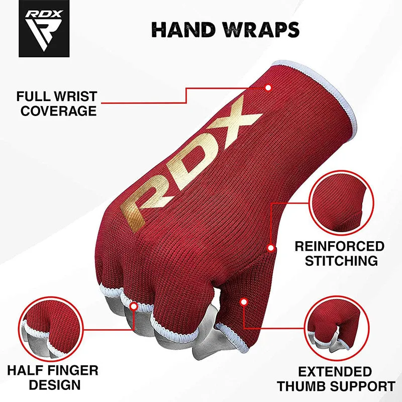 RDX HY Inner Gloves Elasticated Half Finger for Boxing, MMA Knuckle Protection OEKO-TEX® Standard 100 certified