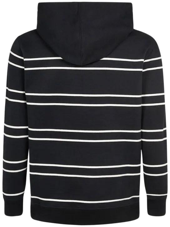 Saint Laurent   Maddox old school striped cotton hoodie 