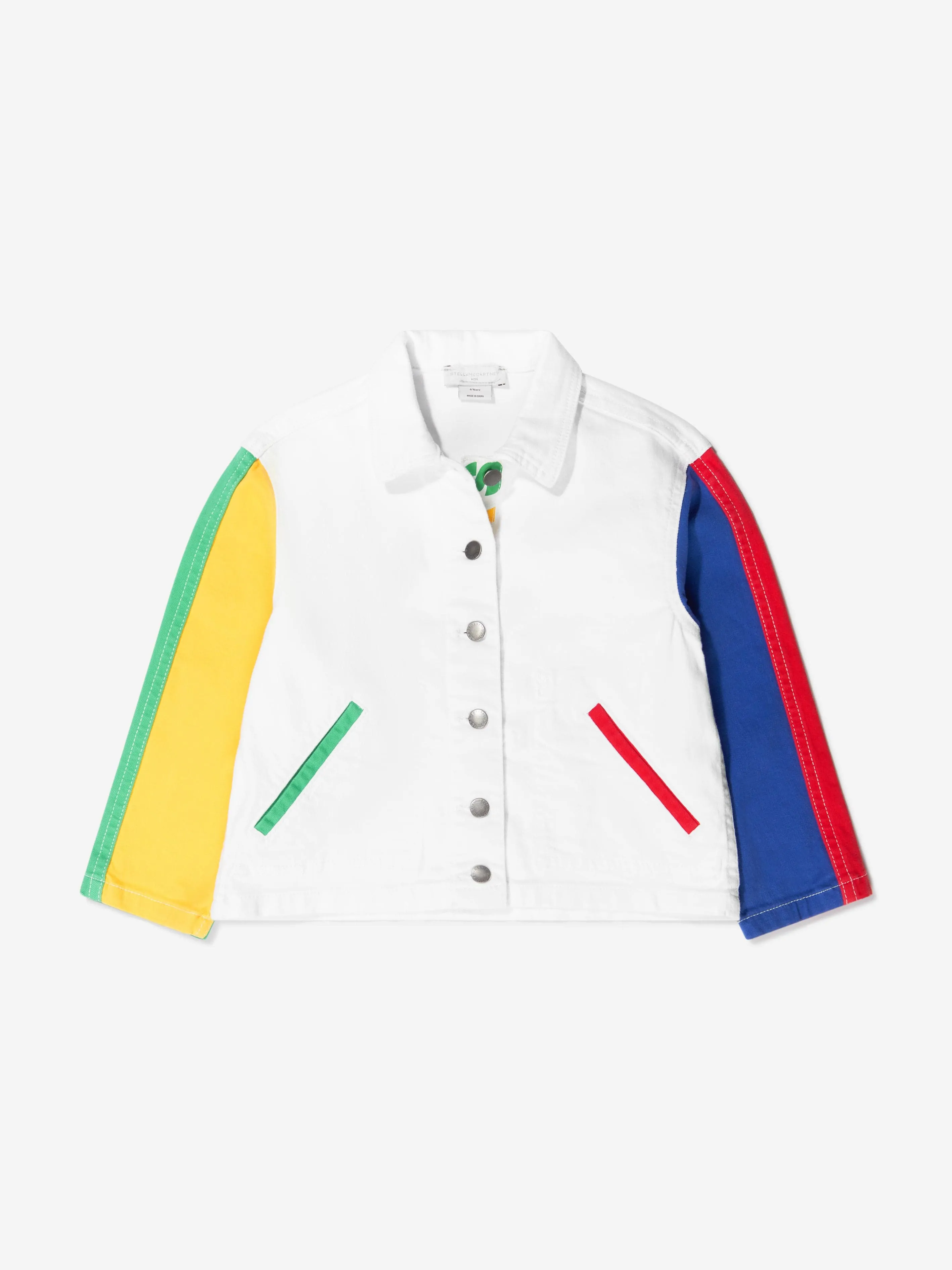 Stella McCartney Girls Cotton Denim Colourblock Jacket