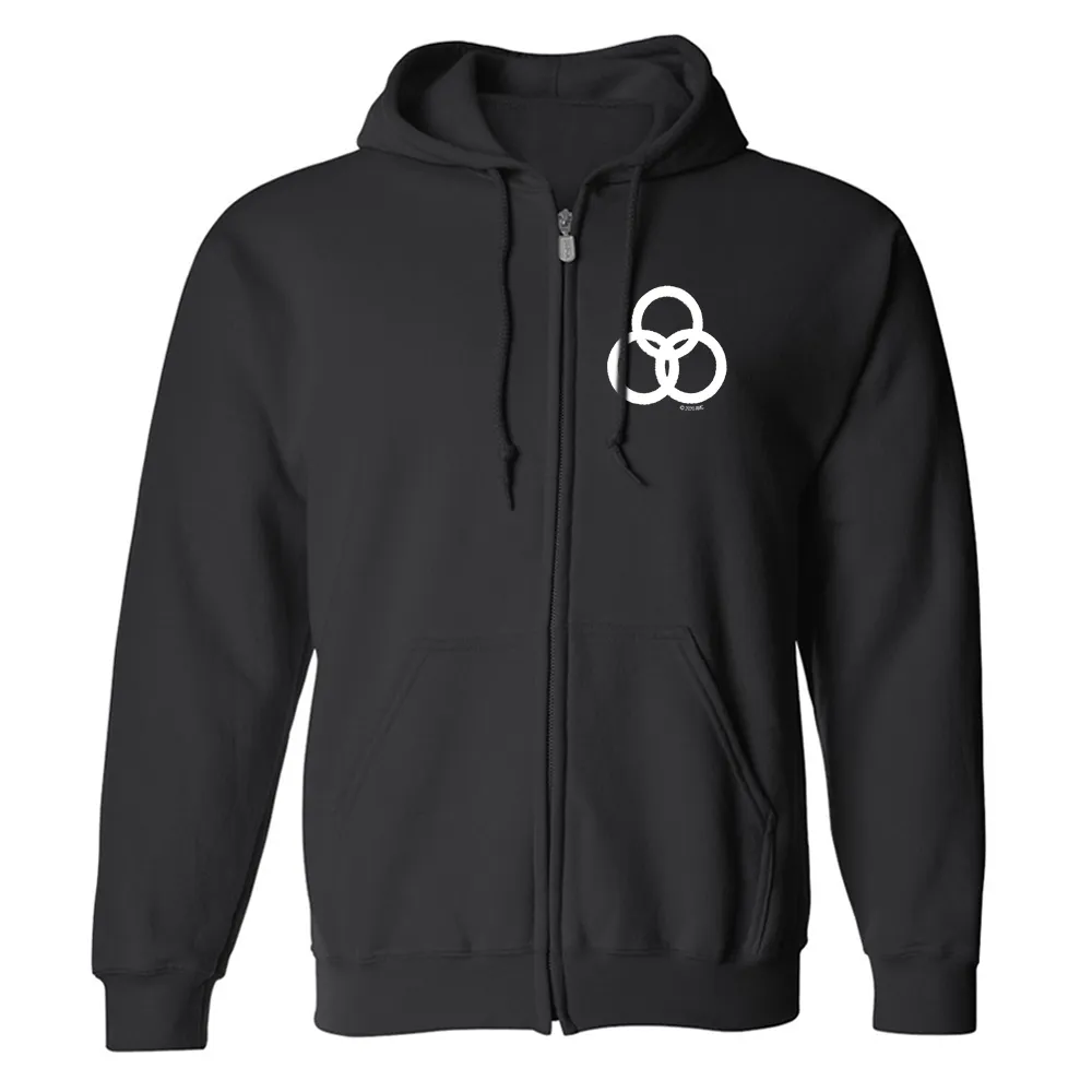 The Walking Dead: World Beyond Three Circle Entity Fleece Zip-Up Hooded Sweatshirt