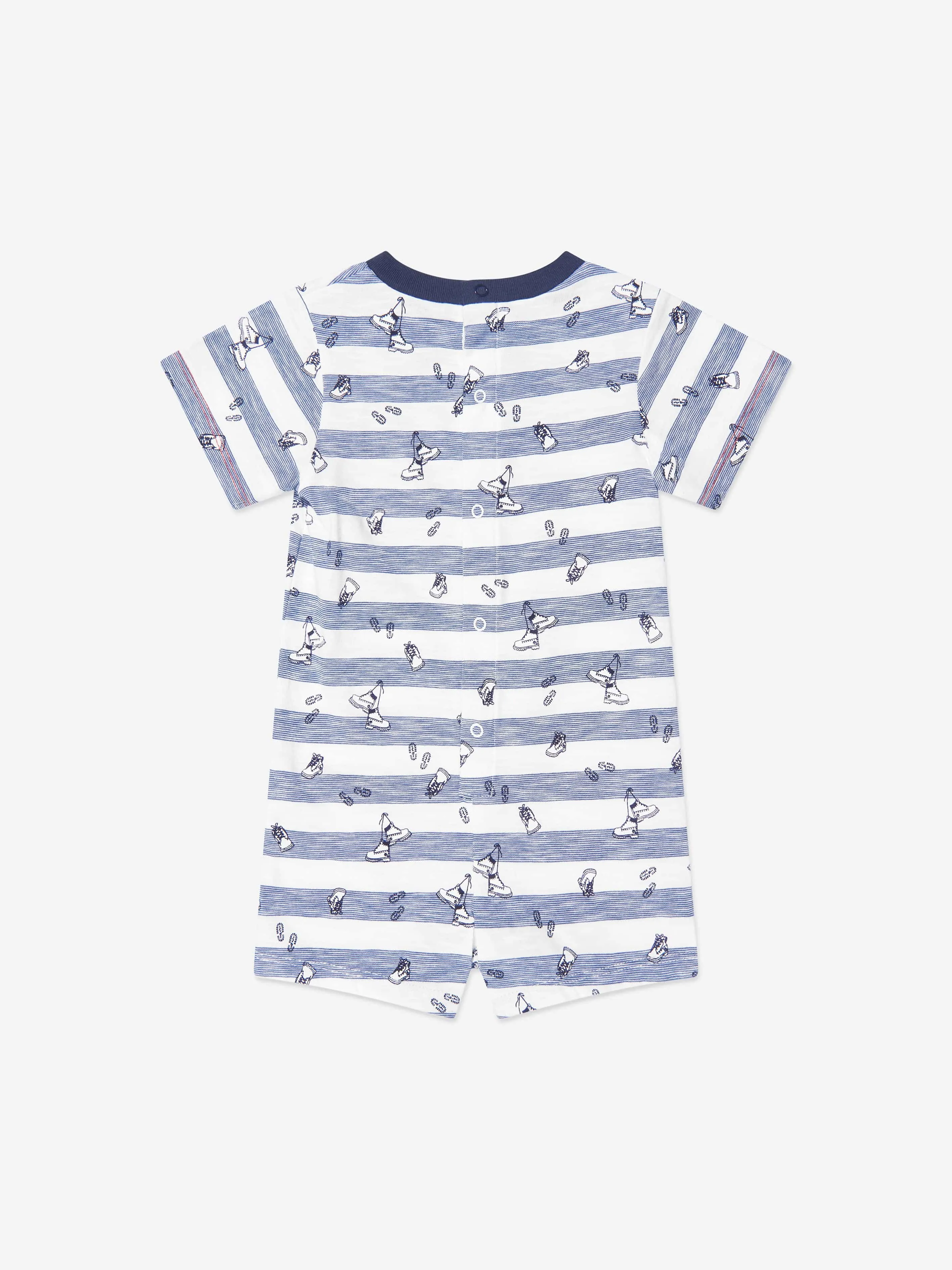 Timberland Baby Boys Striped Romper in Blue