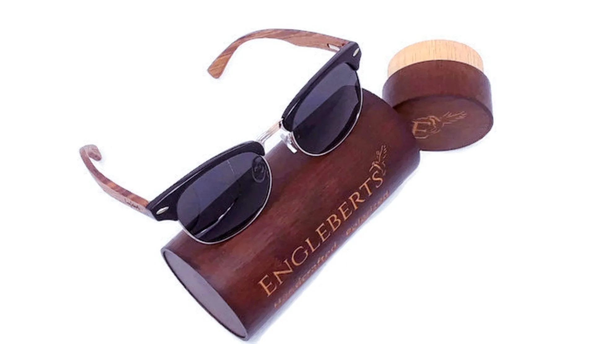 Walnut Club Shades: Polarized with Bamboo Case