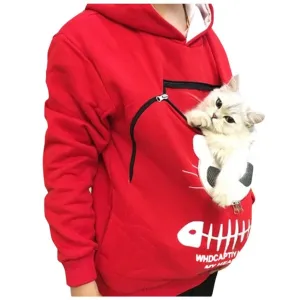 YOUYEDIAN Cat Pouch Hoodie for Women - Cozy Wearable Pet Carrier!